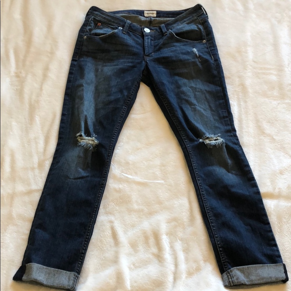 Hudson cropped skinny jeans